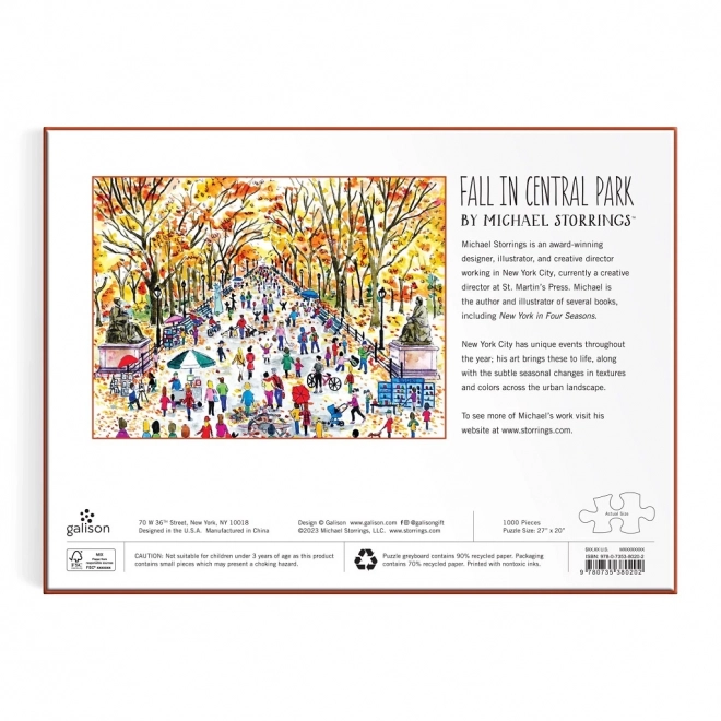 Herbst in Central Park Puzzle 1000 Teile