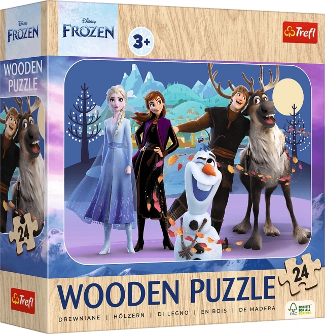 Trefl Holzpuzzle DIE EISKÖNIGIN: Wunderbares Königreich 24 Teile
