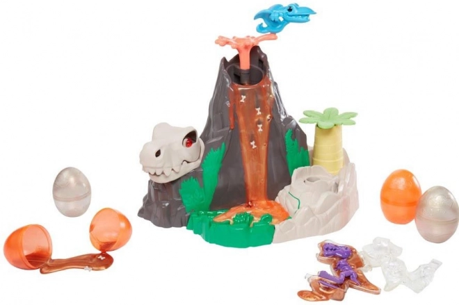 Dino Crew Lava Insel Vulkan Set mit HydroGlitz Eiern
