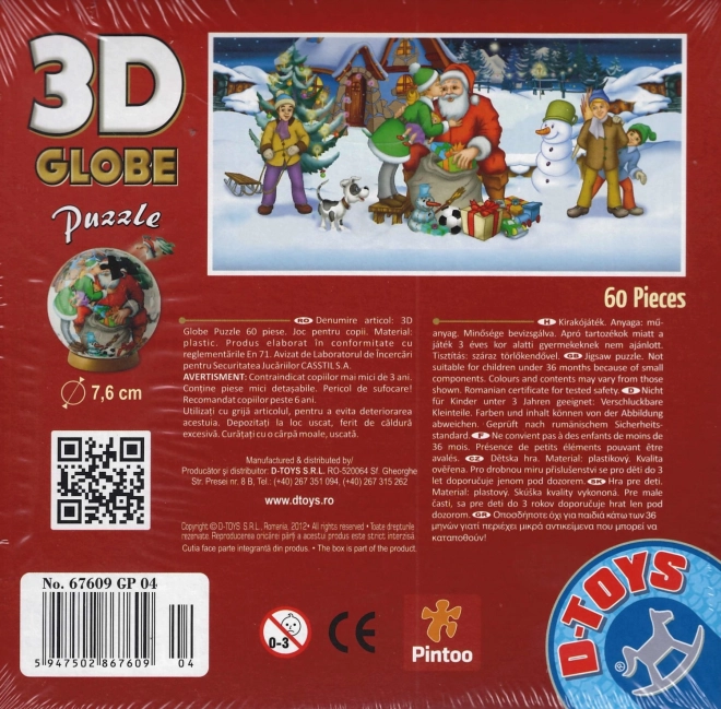 3D Puzzle Globus 'Wir lieben den Weihnachtsmann'