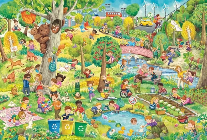 Puzzle Glücklicher Planet 150 Teile
