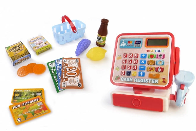 Spielzeug Supermarktkasse mit Korb