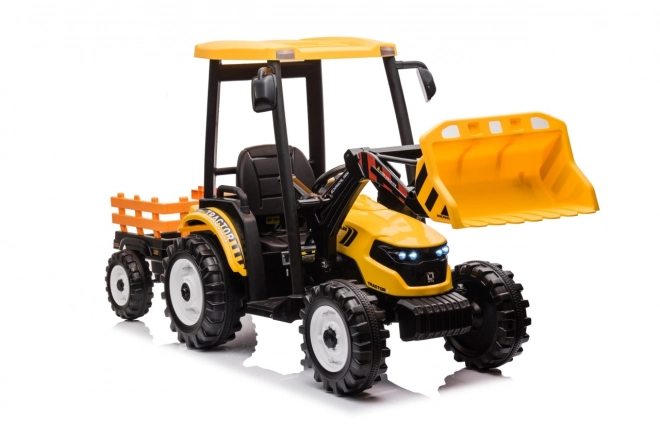 Kindertraktor mit Anhänger Gelb
