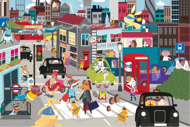 Kinderpuzzle Superhero City 36 Teile
