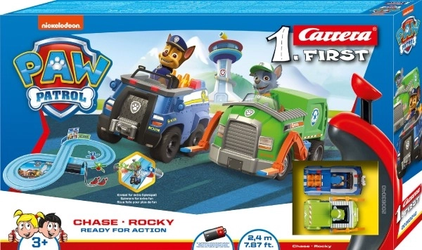 Carrera First Paw Patrol Autorennbahn 2,4m mit 2 Autos