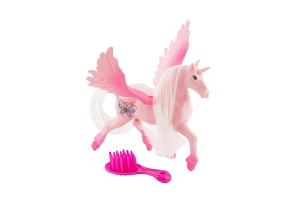 Einhorn/Pferd mit Flügeln - Set mit Kamm