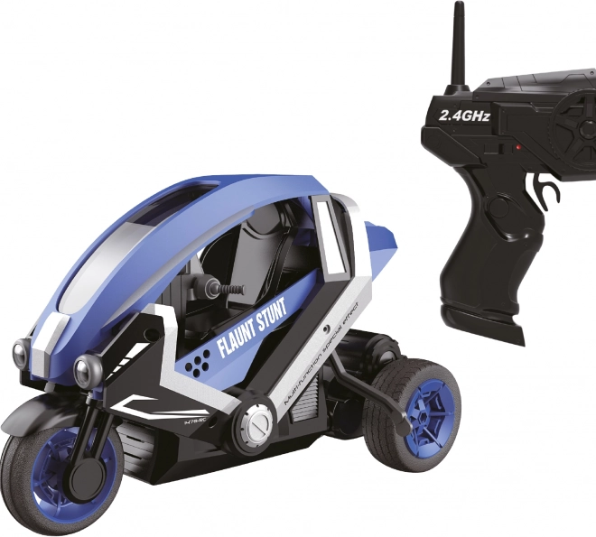 Ferngesteuertes Dreirad mit Stunt-Tricks 25 cm blau