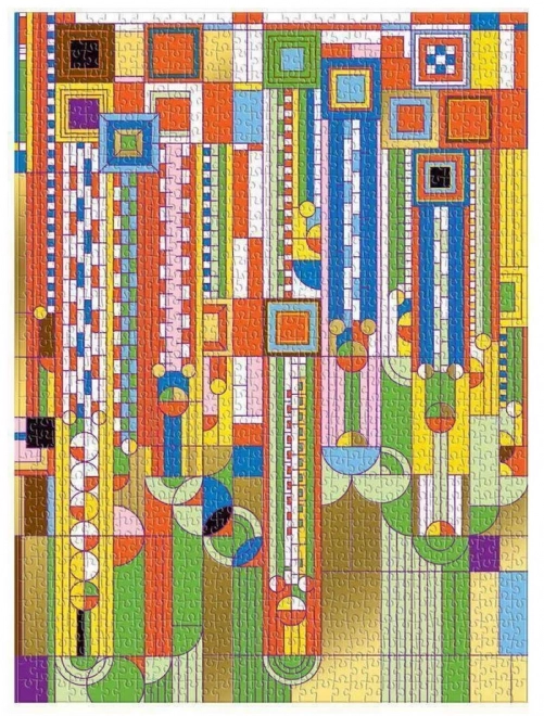 Galison Puzzle Kaktus und Formen mit Metallic-Effekten