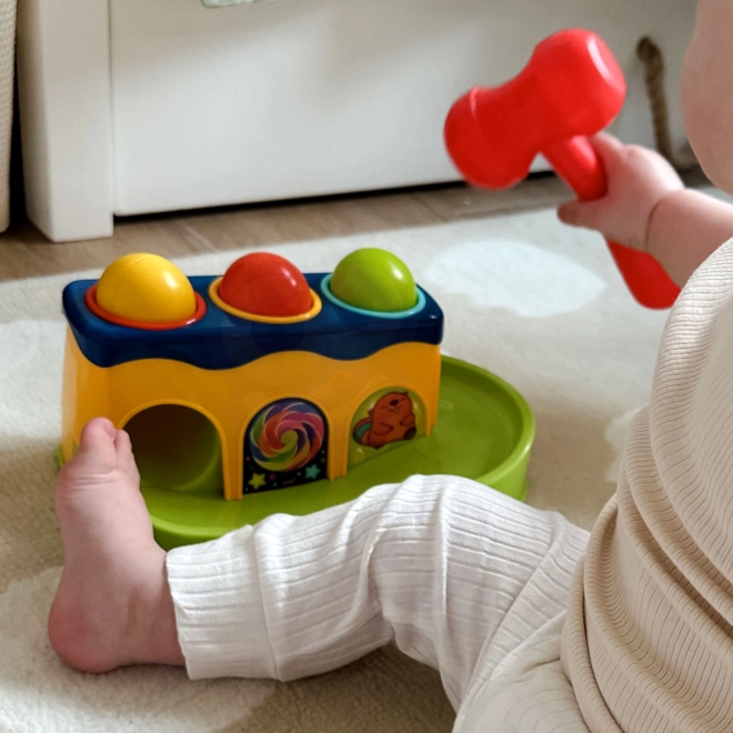 Bunte Holzklopfbank mit Hammer Montessori für Kleinkinder