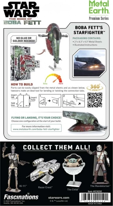 3D-Metall-Puzzle Star Wars: Boba Fetts Starfighter