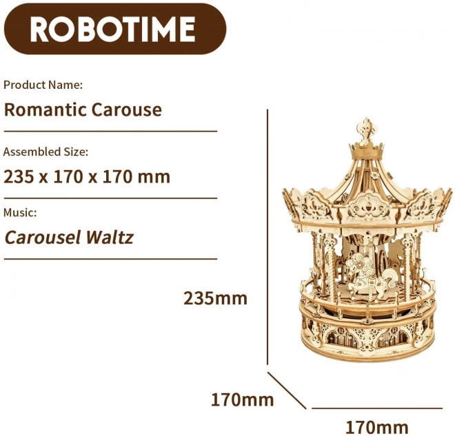 Romantisches Karussell - mechanische 3D Puzzle von ROBOTIME