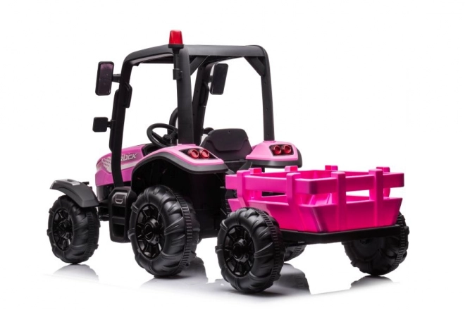 Rosa Elektrotraktor für Kinder