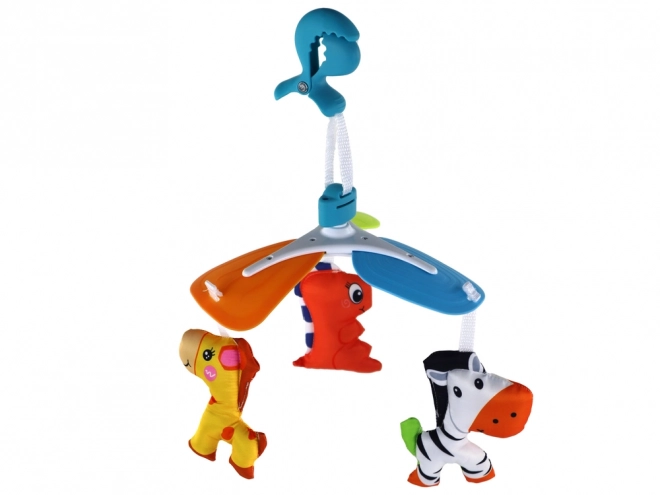 Bunte Baby Mobile mit Clip und Tieren