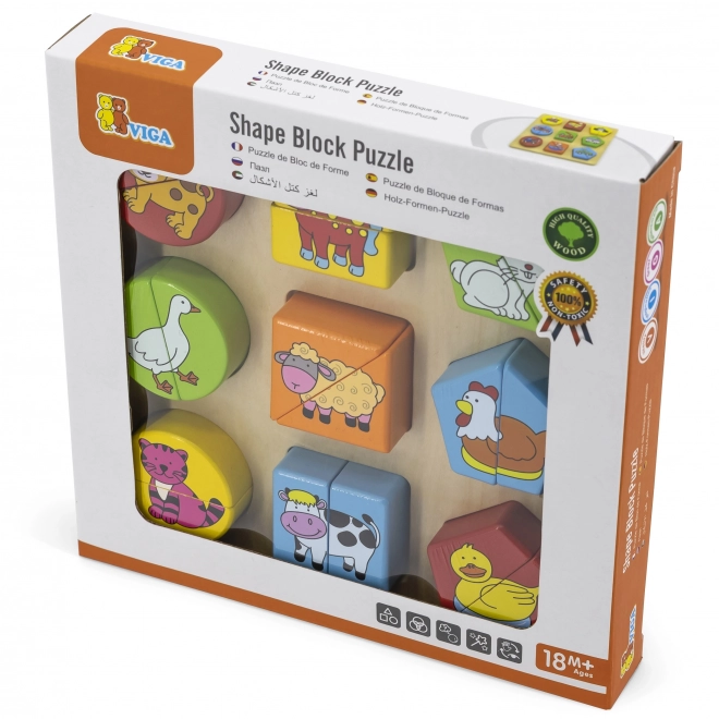 Viga Holzpuzzle Tiere