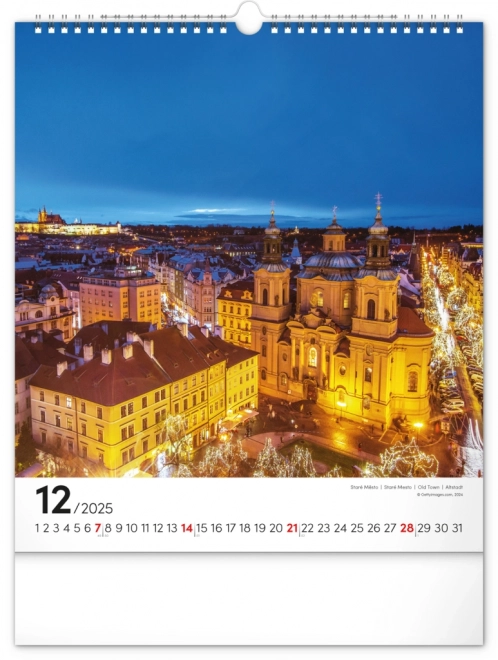 Wandkalender Prag 2025