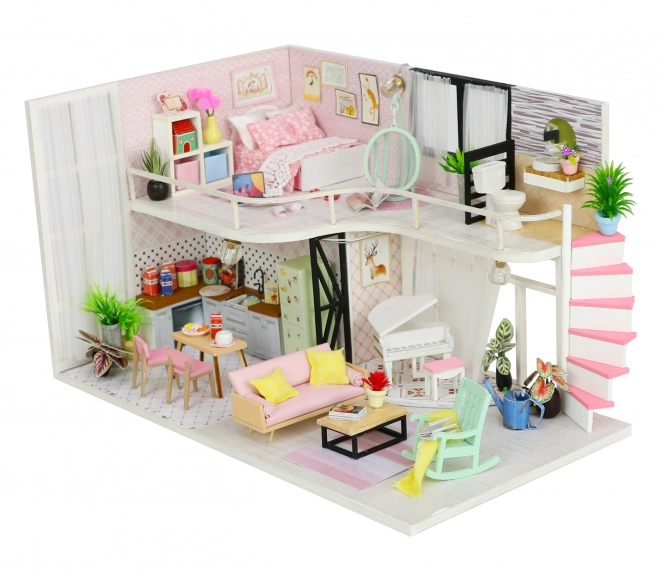 Miniatur Puppenhaus Annas rosa Melodie