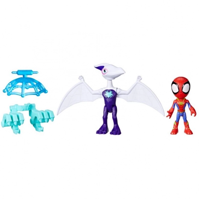 Spider-Man Spidey und Seine Fantastischen Freunde Figur mit Dinosaurier und Zubehör