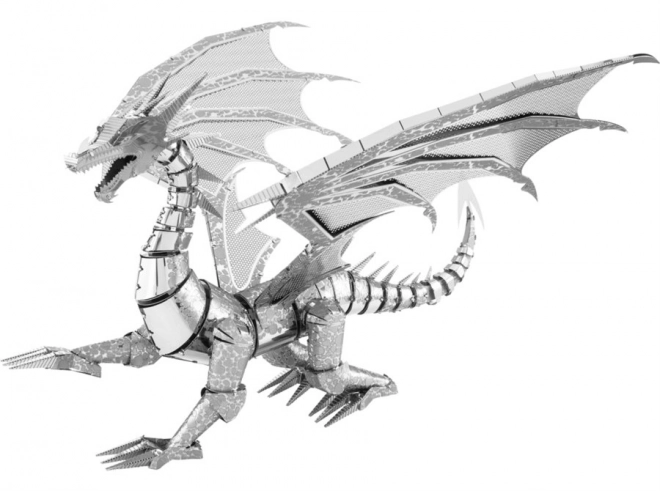 Metal Earth 3D-Puzzle Silberner Drache