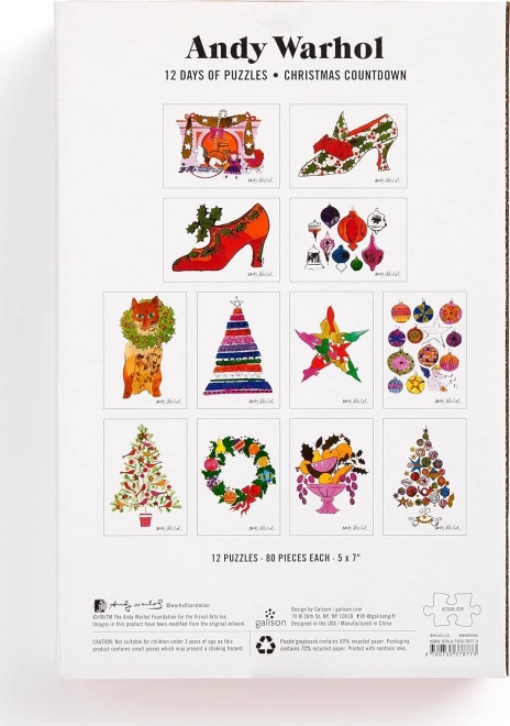 Andy Warhol Weihnachtskalender Puzzle Set