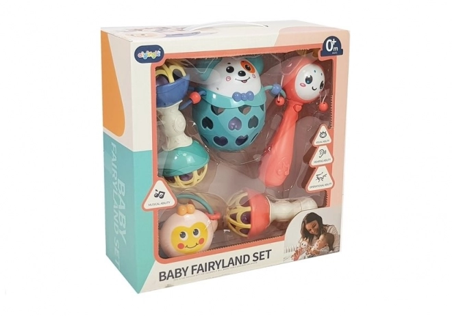 Rassel- und Beißring-Set für Babys
