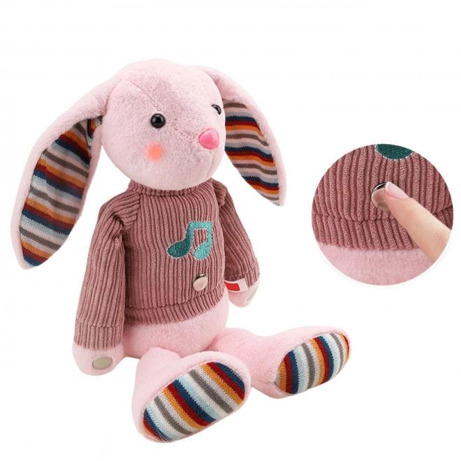 Interaktives Kuscheltier Hase mit Licht und Musik