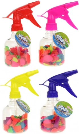 Handpumpe für Wasserballons mit Ballons (17 cm, bunte Mischung)