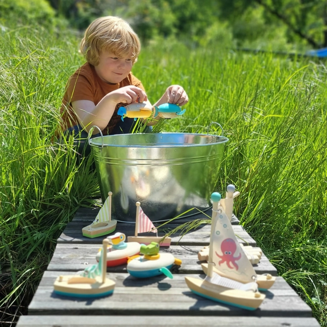 Kleine Fuß Wasserspielzeug Katamaran Oktopus