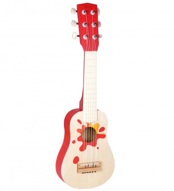 Holzspielzeug Gitarre mit Plektrum