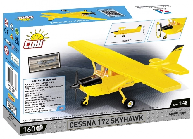 Bausteinmodell Cessna 172 Skyhawk Gelb