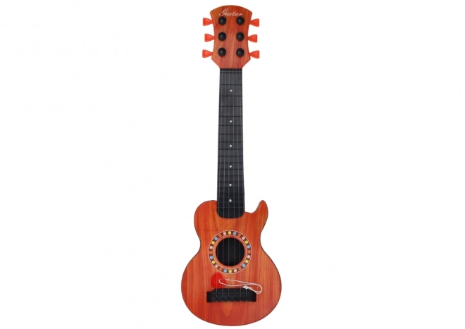 Kinder-Spielzeuggitarre Holz Orange