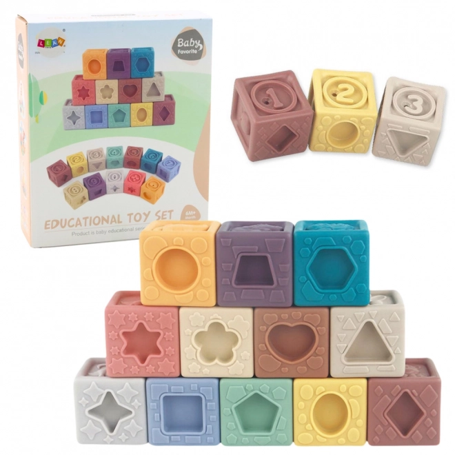 Bunte sensorische Bausteine für Kleinkinder
