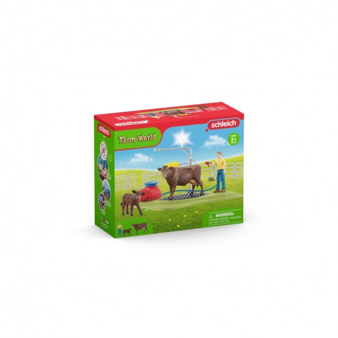 Schleich Myjnia für glückliche Kühe Farm World Set