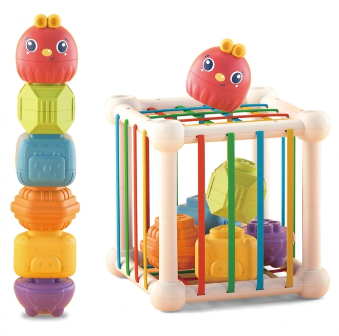 Woopie Elastischer Sensorikwürfel mit Sortierfunktionen und Tieren