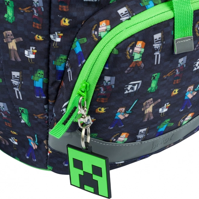 Baagl Schulset Airy MINECRAFT: Schulrucksack, Federmappe, Beutel