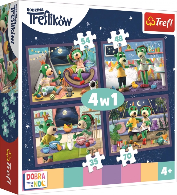 Trefl Puzzle 4-in-1 'Gute Nacht mit Trefliki'