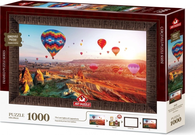 ART PUZZLE Puzzle mit Rahmen und Kleber 3in1 1000 Teile – Ballone über Kappadokien