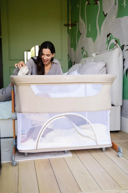 Multifunktionales Babybett MoMi Smart Bed 3 in 1 Beige