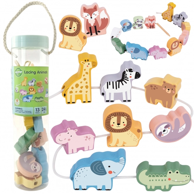 Drewniana Nähspielzeug Zoo von Woopie Green