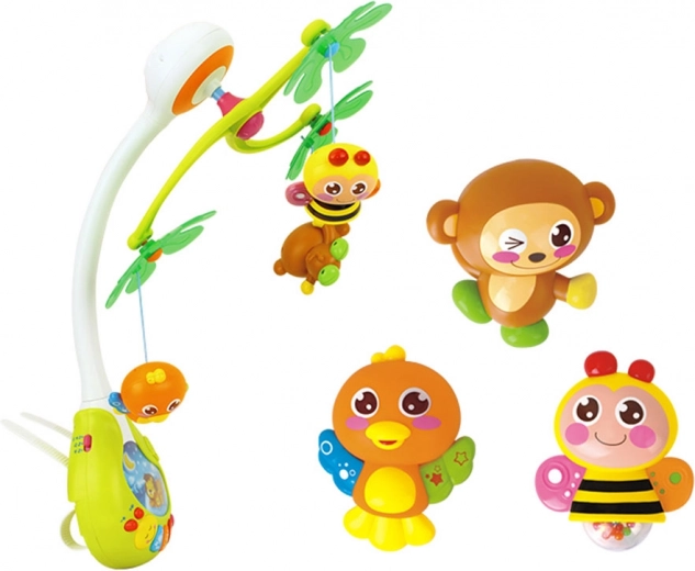 Bunte Tieranhänger und Rasseln