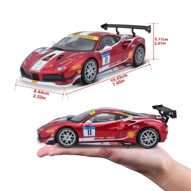 Bburago Ferrari Racing 488 Challenge Modellauto