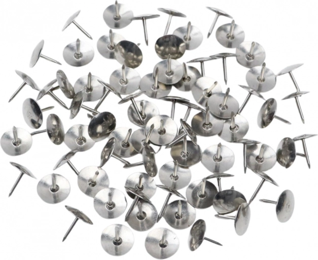 Büro-Rundkopfnadeln aus Metall silber 40 Stk.