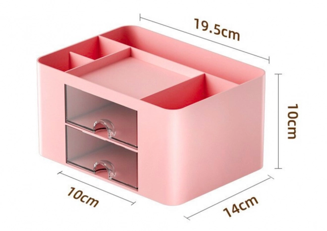 Schreibtisch-Organizer mit Schubladen Rosa