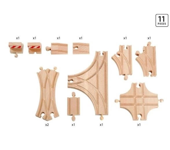 Großer Brio Erweiterungs-Set für Holzbahn