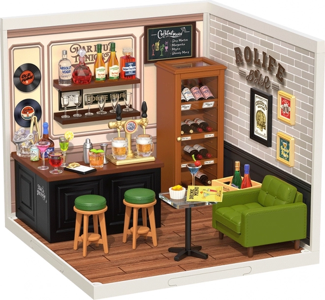 Rolife Miniaturhaus Kneipe Cheers – DIY-Set mit LED-Beleuchtung