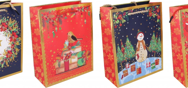 Geschenktasche mit Weihnachtsmotiv 23x18x8 cm