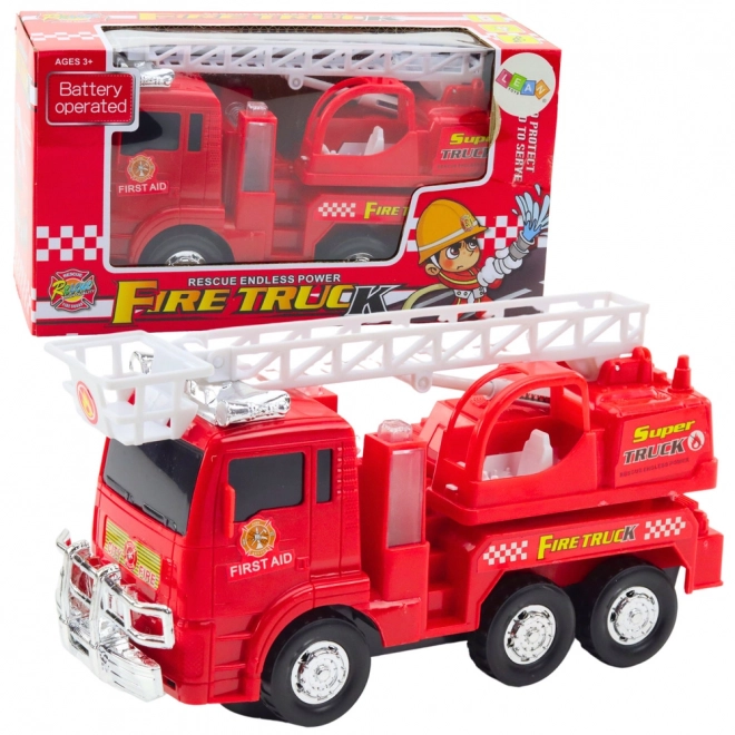Feuerwehrwagen mit beweglicher Leiter, Licht und Sound
