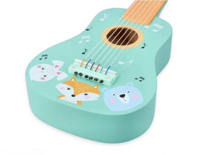 Holzgitarre Tiere