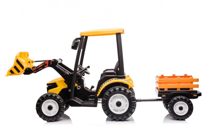 Kindertraktor mit Anhänger Gelb