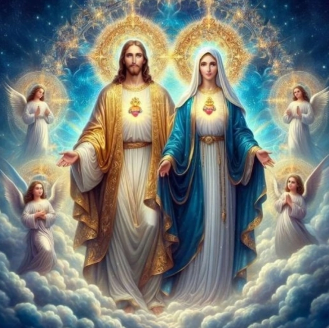 Diamantmalerei Jesus und Jungfrau Maria 30x40 cm