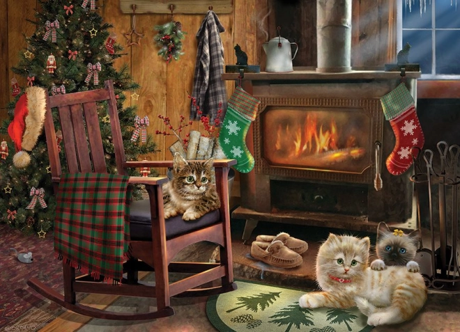 Gemütliche Weihnachtsszene